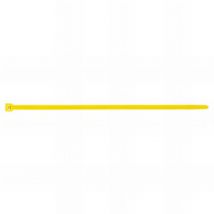 100 Colliers de serrage nylon jaune - L. 140 x l. 3,6 mm