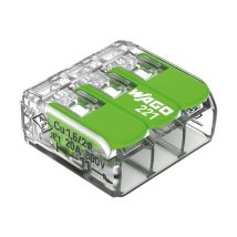 Tool Land - 100 Connecteur D'Épissure Compact 3 X 0,2 - 4 Mm² Pour Tous Types De Fils - Vert