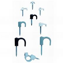 100 crampon nylon (polyamide 6,6) clou en acier zingué. Blanc. Parallèle - GRBL002 Index