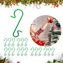 100 crochets de Noël,Crochet en métal de Noël,Boules Noël en Forme de S,Attache Boule de Noel,Cintres pour décoration de Noël Sapin de Noel,crochets