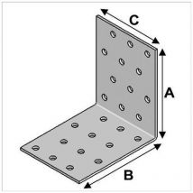 Alsafix - Equerre perforée (h x l x l x ép) 60 x 60 x 40 x 2,0 mm - AL-EP06060420