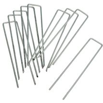 Haga - 100 Erdanker Metall Verzinkt U-förmig 150mmx30mm Ø3mm Für Vlies Und Gitter