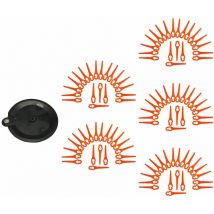 Gartenteile - 100 Ersatzmesser, Messer, Schneidplättchen, Kunststoffmesser mit Schneidscheibe, passend für Garten Akku Rasentrimmer fat 18 B2