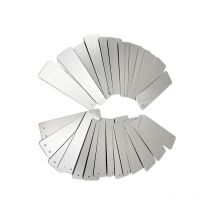 Linghhang - 100 étiquettes en aluminium pour le jardinage - Rectangle, panneaux de signalisation pour l'extérieur, panneaux en métal, étiquettes pour