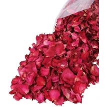 100 g de pétales de rose séchés naturels, véritables pétales de rose rouges séchés pour bain de pieds, bain corporel, spa, mariage, confettis, parfum
