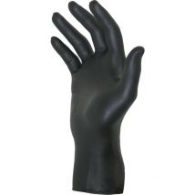 100 Gants mécaniciens jetables ambidextres noir - Nitrile taille l (9). S65002