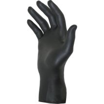 100 Gants Mécaniciens Jetables Ambidextres Noir - Nitrile Taille L (9). S65002