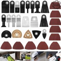 Dpzo - 100 hojas de sierra multiherramienta universales Versailles, juego de accesorios multiherramienta oscilante, hojas de sierra oscilantes de