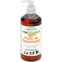 Ferme De Beaumont - 100% Huile de saumon Beauté du plumage et du pelage volailles, chiens