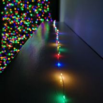 100 LED 5m Premier Christmas Outdoor Multi Function Wire Lights in Multicoloured