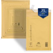 Kk Verpackungen - 100 Luftpolster-Versandtaschen D4 D/4 200x275mm (Außenmaß) Braun