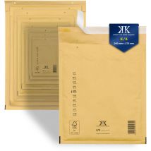 Kk Verpackungen - 100 Luftpolster-versandtaschen E5 E/5 240x275mm (außenmaß) Braun
