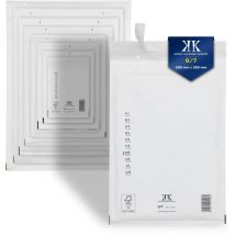Kk Verpackungen - 100 Luftpolster-Versandtaschen G7 G/7 250x350mm (Außenmaß) Weiß