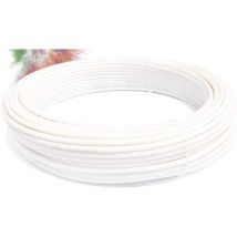 100-Meter-Rolle aus Polyamid-Schlauch. Größe 1/4'. Hohe Festigkeit. Berstdruck 140 Bar. Farbe Weiß.