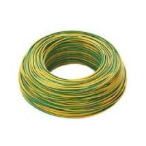 100 me'tres de cordon unipulaire fs17 couleur jaune verte fs17 4mm fs17-4gv/b100