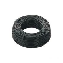 100 me'tres de cordon unipulaire fs17 couleur noir section 1.5mm n07v1.5ne/b100 fs17-1.5ne/b100