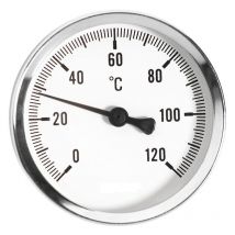 Ferro - 100mm 0-120C Thermo Eau Température Jauge 1/2' Entrée Arrière Thermomètre