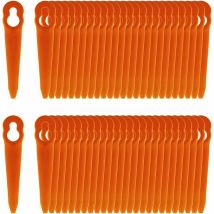 100 Pack Replacement Blades Compatible with Stihl PolyCut 2-2 Polycut 3-2 fsa 45, fsa 57, fse 52 Lawn Mowers, Plastic Blades Accessories for Stihl