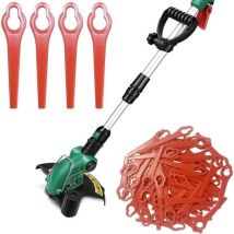 100 Pcs Plastic Replacement Blades, Lawn Mower Edger Blade, Plastic Edger Blade MUMU