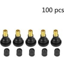 100 pcs Tire Valves - Snap-in - Universal Replacement for Cars, Motorcycles - Tire Stem