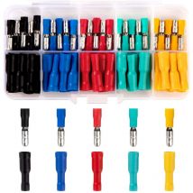 Cosses électriques, 100 pièces Bornes et kits de connecteurs à sertir électriques isolés Connecteurs de bornes à fil droit pour automobiles, pour