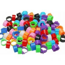 100 Pièces Bague Pour Pied d’Oiseaux Anneau d'Identification En Plastique Pigeon Bague 8mm Anneaux De Pied Pour Oiseaux Pour Marquage Fermes Élevage