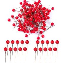 100 pièces Baies de Houx artificielles pour décorations Guirlande Faisant des Fournitures décoration de fête de noël