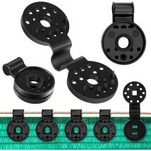Coocheer - 100 Pièces Clips Plastiques pour Toile d'Ombrage, Clips de Fixation Brise Vue, Clip Spécial avec Oeillet pour Toile, Pergola, les Serres