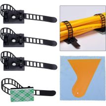 Ersandy - 100 Pièces Clips pour Câble - Attaches de Câble Adhésives Ajustables en Nylon - Pour Organisateur de Fils Électriques, tv, Chargeur, pc,