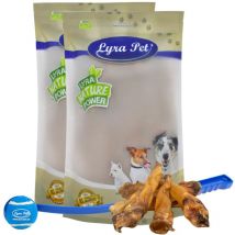 100 pièces d'oreilles de bovins Lyra Pet env. 5 kg + toupie à billes