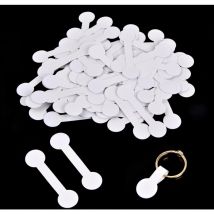 100 Pièces Étiquettes de Prix, Étiquettes Autocollantes Multi-usages, Étiquettes Vierges pour Bijoux, Autocollants Vierges pour Bijoux, Colliers,