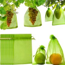 Serbia - 100 Pièces Sachet Protection Raisin, Jardin Plant Fruits Protection Sac, Cordon Filet Sac Insectes, Sac De Protection Fruits, Jardin