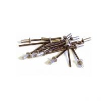 100 remaches impermeables de aluminio/acero (cabeza plana) ø 3,2 x 8 mm Techman