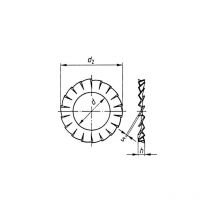 100 rondelles à dents A4.3 Toolcraft D6798 194754