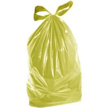 100 sacchi spazzatura antigoccia con maniglie 72x105 cm Sacco buste per pattumiera immondizia grandi sacchetti gialli