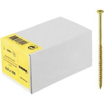 Spanplattenschraube 4,5 x 80 mm – gelb verzinkt – Teilgewinde – korrosionsbeständig – E-Normpro