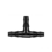 Tonchean - 100 Stück 4/7 mm Kunststoff-T-Schlauchverbinder mit Widerhaken, T-Verbinder für Gartenschlauch, Tropfbewässerung, T-Verbindung für Garten