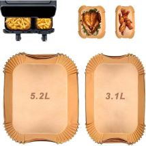 KZQ - 100 Stück Airfryer-Backpapier für Moulinex EZ901820 5,2/3,1 l, Airfryer-Backpapier für Philips Airfryer 3000-Serie, Airfryer-Backpapier für