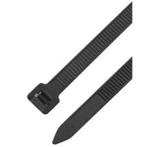 Ugreat - 100 Stück robuste Nylon-Kabelbinder, selbstsichernde Zugfestigkeit, Rohrdrahtbinder, 3 x 100 mm/0,1 x 3,9 Zoll, Schwarz