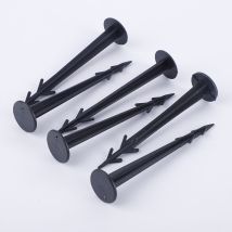 Aougo - 100 Stück Schwarze Ankerpfähle Aus Kunststoff, 12 Cm, Uv-beständig