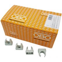 100 Stück OBO Bettermann Quickschellen Rohrschellen lichtgrau M20