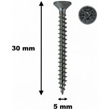 100 Stück Holzschrauben, tf, Stahl verzinkt, 5 x 30 mm