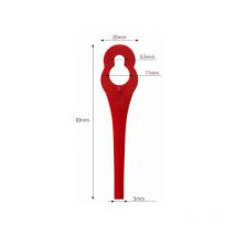 Dhklfa - Paquete de 100 cuchillas de plástico de repuesto para cortacésped Florabest lidl frta 20 A1, fat 18B3, FRT18A.-DPZO