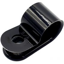 Pepte - 100 x 6mm plastique tuyau électrique Câble p Nylon Noir Pinces