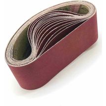 100 X 915 Mm Sortiertes Schleifband Für Bandschleifer - 5er-pack (je 1 Körnung 80/120/150/240/400)