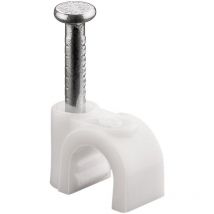 chiodini fissacavo box plastica fermacavo chiodino muro bianco 5 mm 100 pezzi