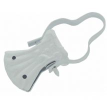 100 x pinces à rideaux avec arc laqué blanc