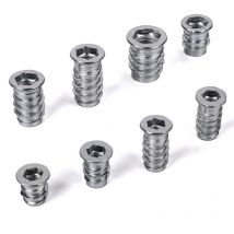 100 x so-tech profi Einschraubmuffen Eindrehmuffe mit Abdeckrand M6 x 12 mm Einschraubmutter aus verzinktem Stahl mit Innensechskant