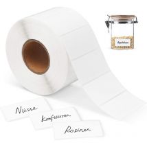 1000 étiquettes autocollantes blanches, étiquettes autocollantes de cuisine Étiquettes autocollantes blanches