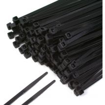 1000 St Kabelbinder schwarz 4,8 x 370 mm Industriequalität Kabelstrapse Strapse